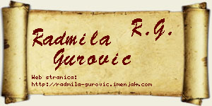 Radmila Gurović vizit kartica